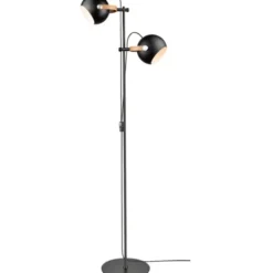 Halo Design D.C gulvlampe med 2 skærme, sort