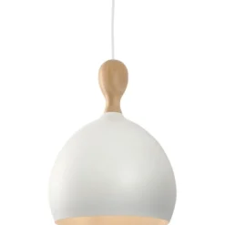 Halo Design Dueodde pendel, hvid/metal, Ø24 cm