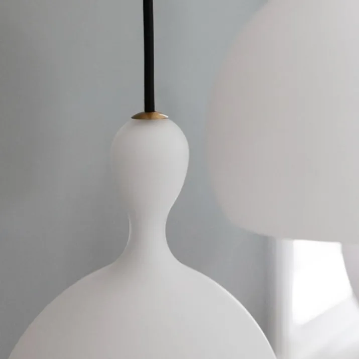 Halo Design Dueodde pendel, opal/glas, Ø24 cm