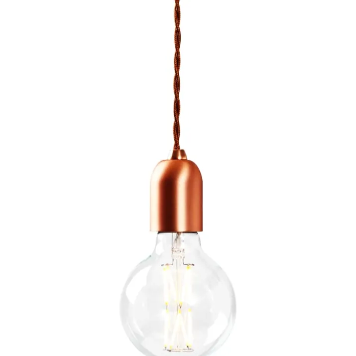 Halo Design E27 metal fatning, børstet kobber