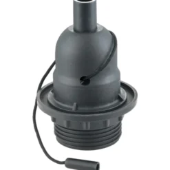 Halo Design E27 plast fatning med snorafbryder, sort