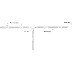 Halo Design Track 1F T-stykke, hvid