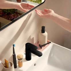 Hansgrohe Xarita Lite Q spejl med lys, sensor, 100x70 cm, sort