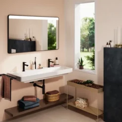 Hansgrohe Xarita Lite Q spejl med lys, sensor, 120x70 cm, sort