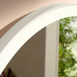 Hansgrohe Xarita Lite S spejl med lys, Ø70 cm, hvid