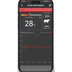HerQs Easy BBQ, stegetermometer med trådløs display, appstyret