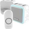 Honeywell Home dørklokke, til stikkontakt, trådløs, 150 m, lys, hvid