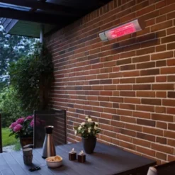 Hortus infrarød terrassevarmer til væg 1500W, sølv