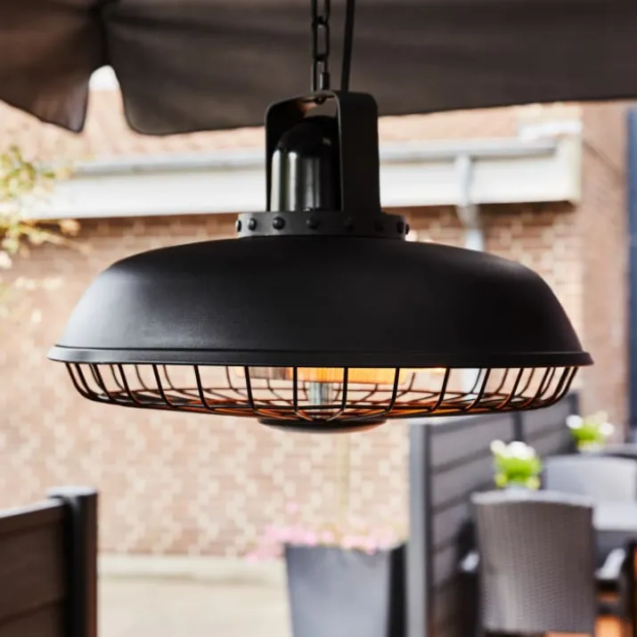 Hortus terrassevarmer, lofthængt, 600/1200/1800W, sort