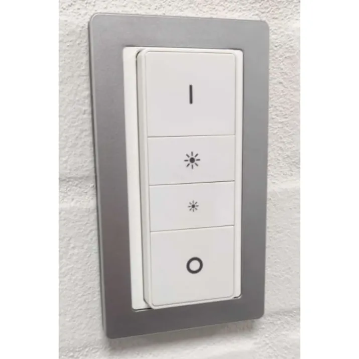 Indsats til Philips Hue dimmer med LK pure design ramme, stål