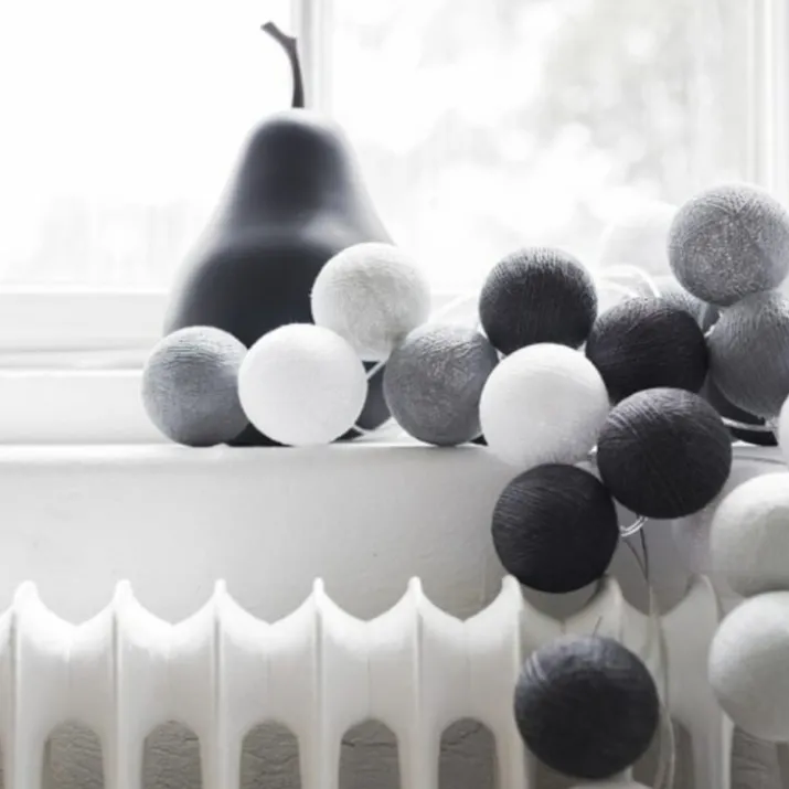 Iris Lights Graphic Grey lyskæde, 20 kugler