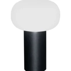 Konstsmide Antibes genopladelig bordlampe, sort