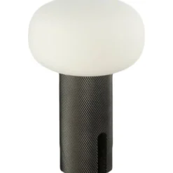 Konstsmide Antibes Mini genopladelig bordlampe, nikkel