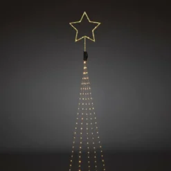 Konstsmide juletræslys med topstjerne, guld
