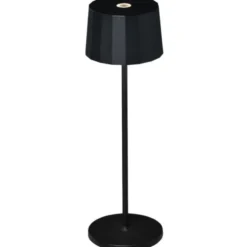 Konstsmide Positano genopladelig udendørs bordlampe, sort