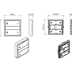 LAB3D Zigbee lysdæmper, tænd/sluk, koksgrå