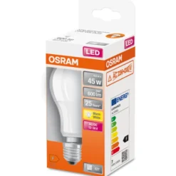 Ledvance E27 standardpære, 2700K, 6,5W