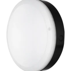 Ledvance Surface Bulkhead udendørs væglampe, sort, 4000K, Ø25 cm