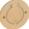 Legrand gulvstikkontakt, 2 modul, messing