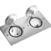 Legrand gulvstikkontakt, 2x2 modul, stål