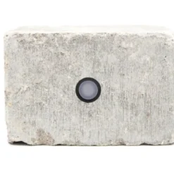 Light By Juhl holmegaardsten kantblok med Cosmos sort spot, 14x21x14 cm, grå