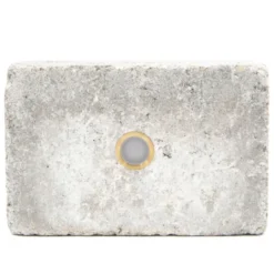 Light By Juhl holmegaardsten med Cosmos messing spot, 14x21x5,5 cm, grå