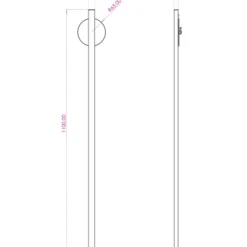 Lightswing Single ophængssystem, 110 cm, hvid