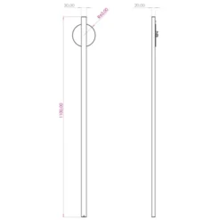 Lightswing Twin ophængssystem, 110 cm, sort