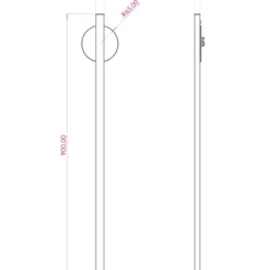 Lightswing Twin ophængssystem, 90 cm, hvid