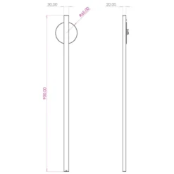 Lightswing Twin ophængssystem, 90 cm, sort