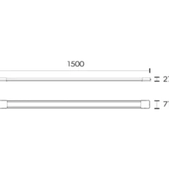 4lite Advantage lysarmatur, 48W, 150 cm
