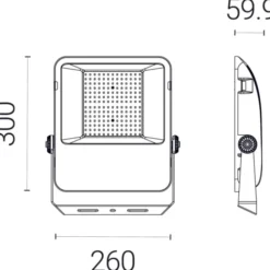 4lite Floodlight projektør, 4000K, 150W