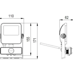 4lite Floodlight projektør med sensor, 4000K, 10W