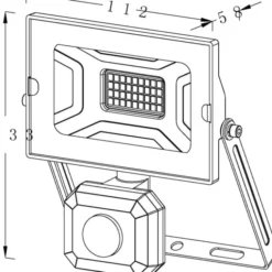 4lite Floodlight projektør med sensor, 4000K, 20W