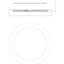 4lite Kudo plafond med nødlys, hvid