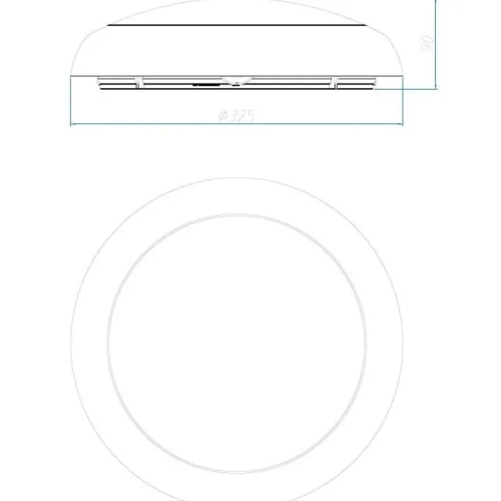 4lite Kudo plafond med nødlys, krom