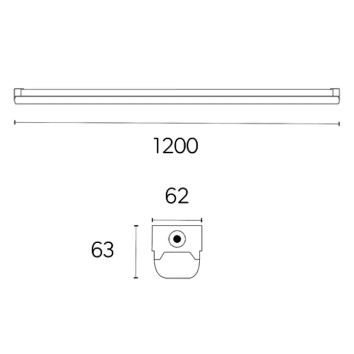4lite Torre lysarmatur med sensor, 20-40W, 120 cm