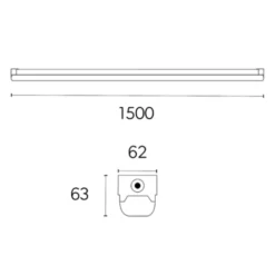 4lite Torre lysarmatur, 25-50W, 150 cm