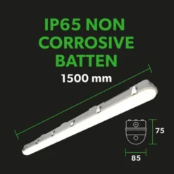 4lite Valde lysarmatur med sensor, 33-60W, 150 cm