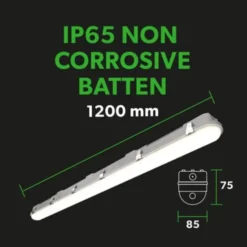 4lite Valde lysarmatur, 22-40W, 120 cm