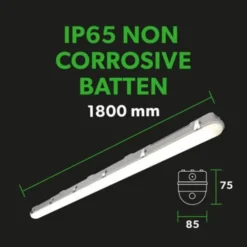 4lite Valde lysarmatur, 46-70W, 180 cm