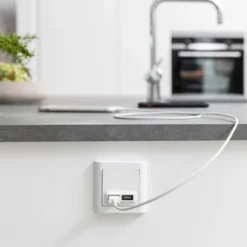 LK Fuga afdækning for 2 x USB-lader, 1 modul, hvid