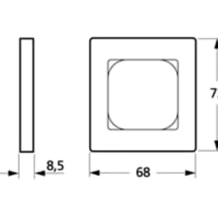 LK Fuga Baseline 68 ramme, 1 modul, hvid