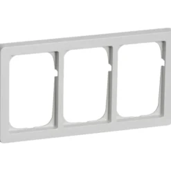 LK Fuga Baseline 63 ramme, 3x1,5 modul, vandret, lysegrå