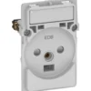 LK Fuga EDB stikkontakt med jord og LED lampe, 1½ modul, Uden afdækning
