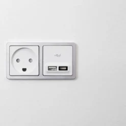 LK Fuga Slim designramme, 2x1 modul, stålmetallic