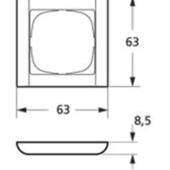 LK Fuga Softline 63 ramme, 1 modul, hvid