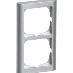 LK Fuga Softline 63 ramme, 2x1 modul, lodret, metallic