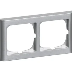LK Fuga Softline 63 ramme, 2x1 modul, vandret, metallic