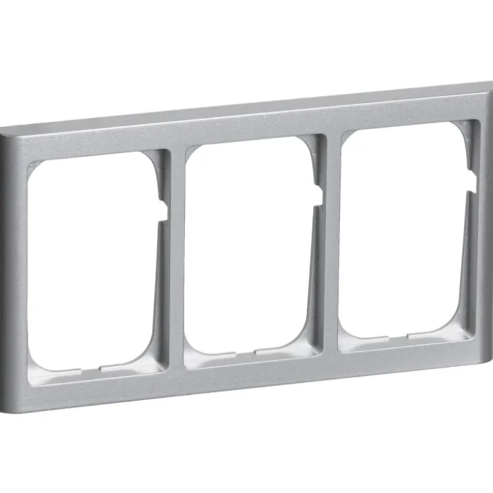 LK Fuga Softline 63 ramme, 3x1,5 modul, metallic
